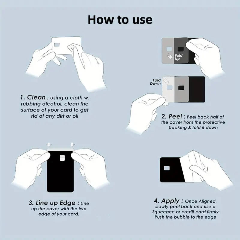 Two Shiny Credit Card Skins Made of Ultra-Thin Vinyl