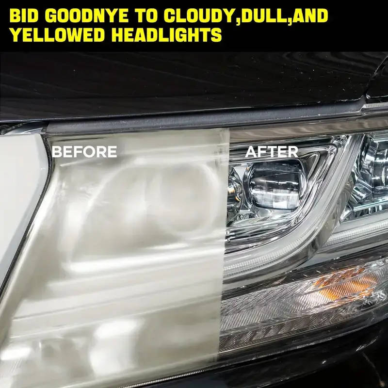 1pc Car Headlight Restoration Kit No-Polish Oxidation Removal Brightness Enhancement for All Models