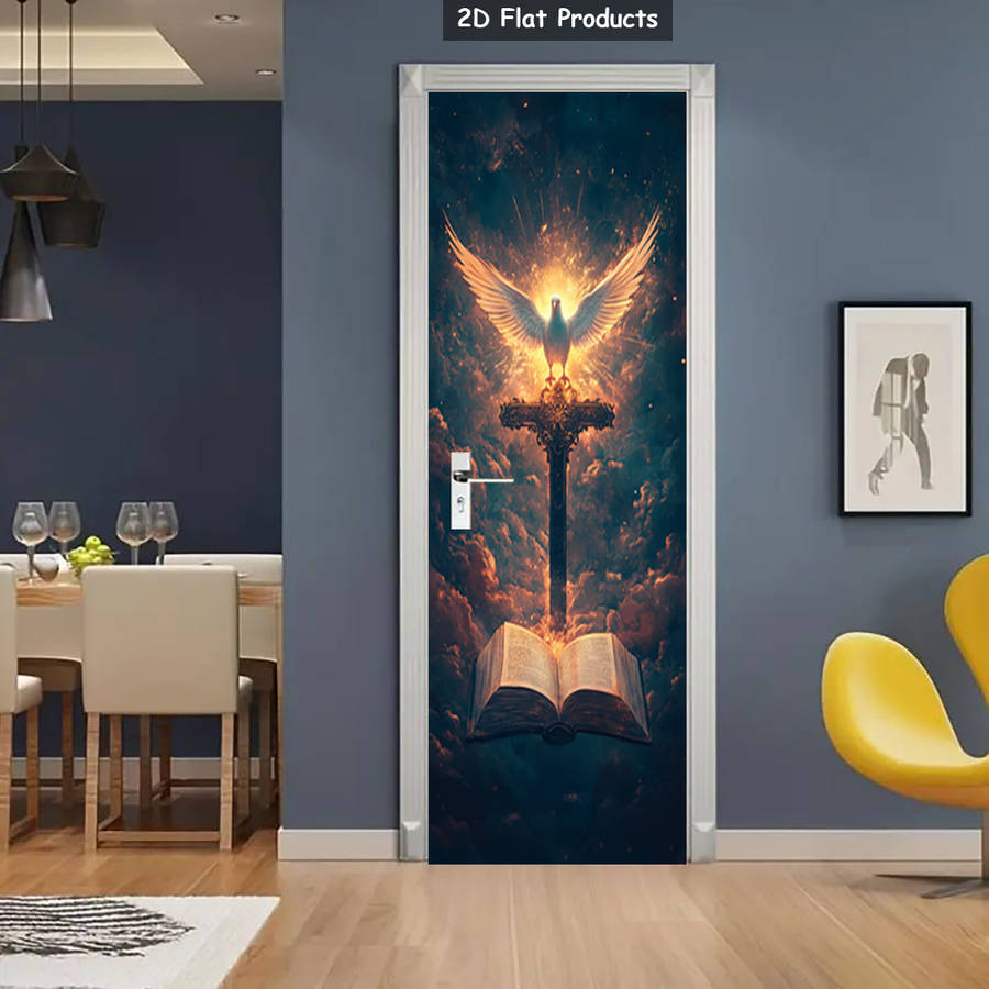 1pc 76.96x199.9cm Jesus Christian Themed Stickers