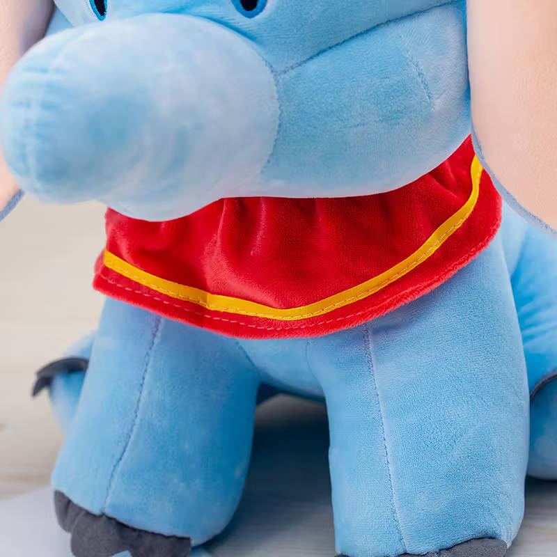 Blue Dumbo Plush Toy With Red Scarf