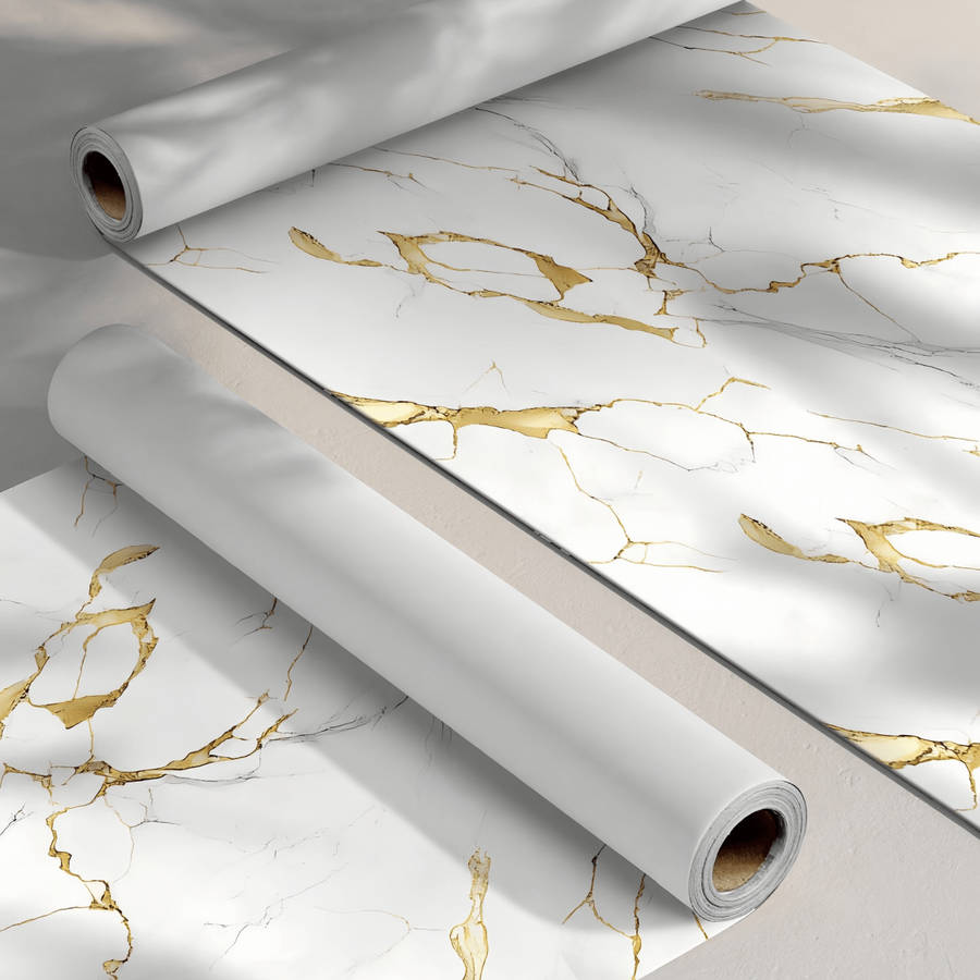 1PC Wall StickersWhite Golden Pattern40cmX100cm