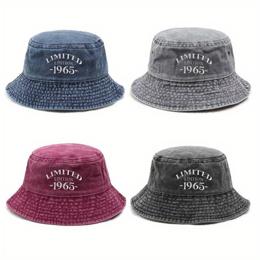 Wide-Brimmed Washed Denim Embroidered Fisherman Hat Breathable And Adjustable Unisex Sun Hat