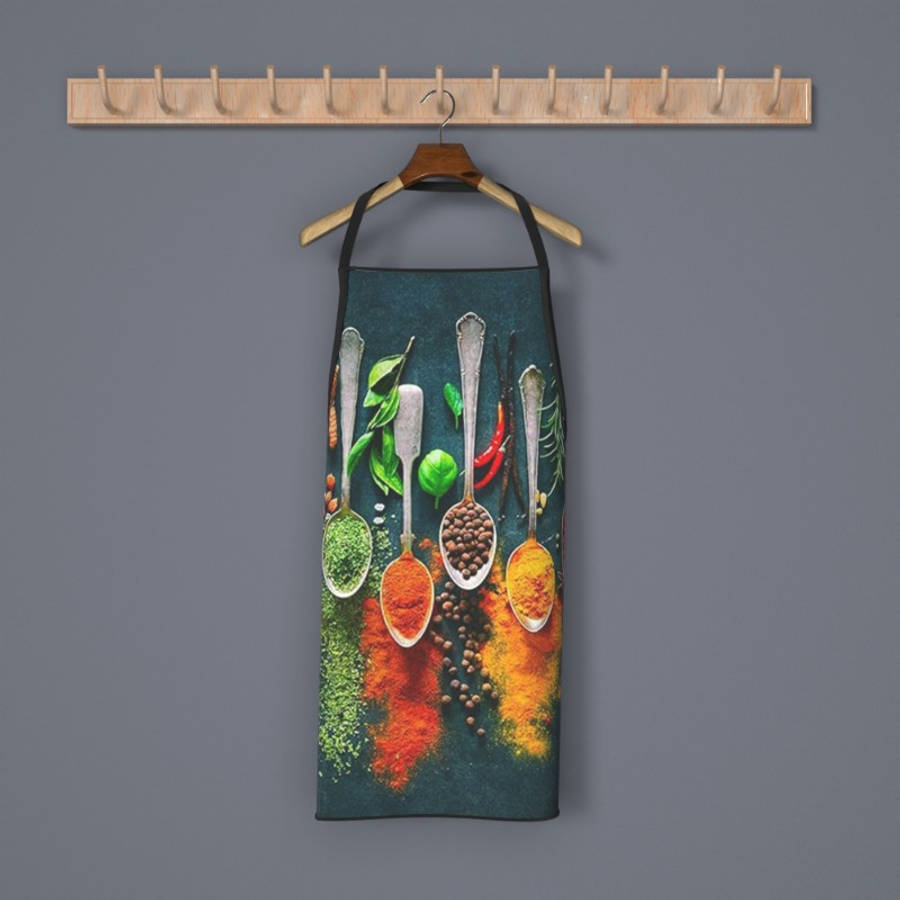 1pc Vibrant Spice Design Kitchen Apron Extra Large Sleeveless Durable Polyester Ideal for Cook