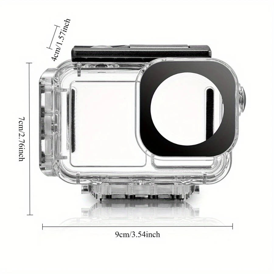 5pro 4 3 protective case high quality shockproof clear transparent hard shell with mounting holes screws for action camera accessories secure screw mount details 0