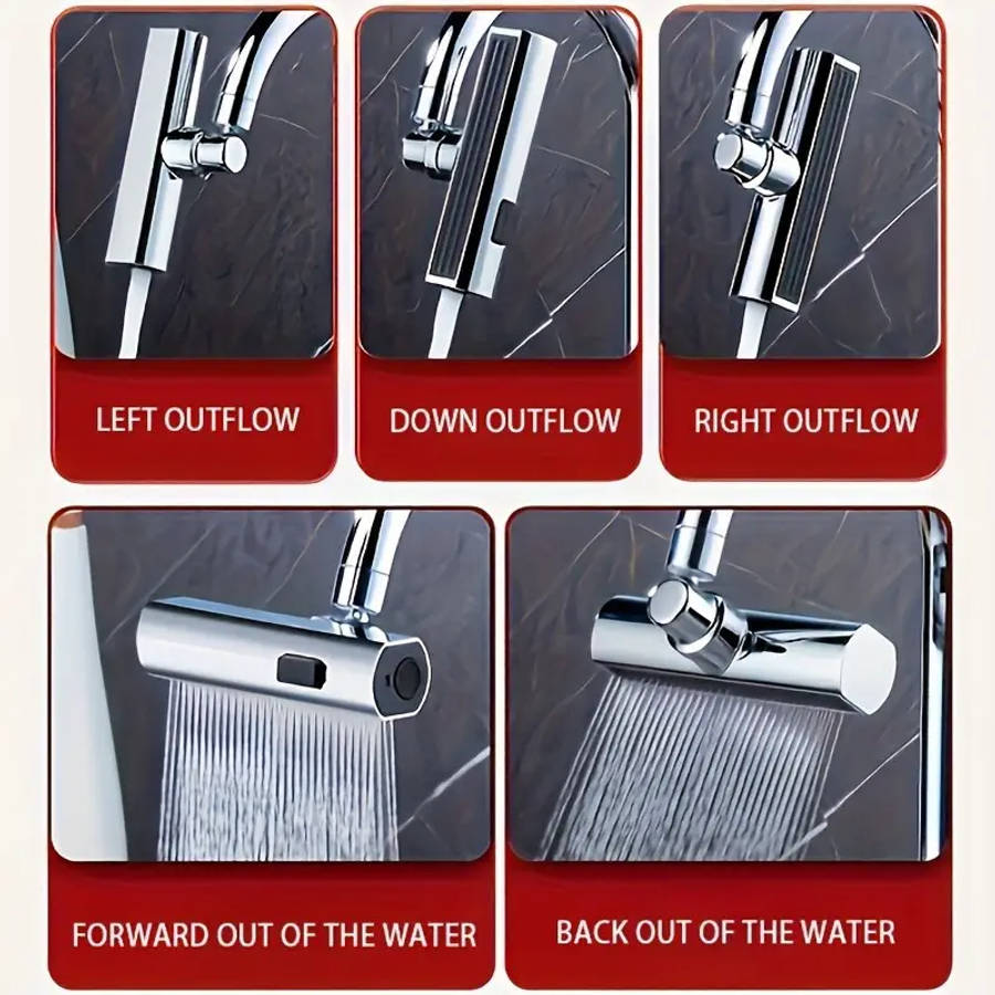 1pc Universal Multifunctional Faucet Adapter Versatile Design for Bathroom Washbasin Sink Durable