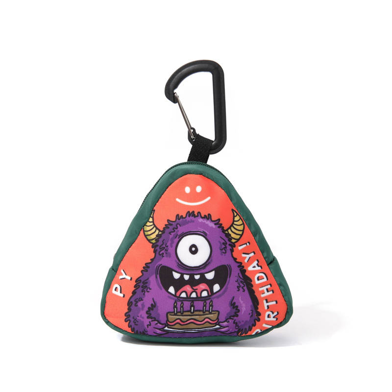 1pc Innovative Polyester Hip-Hop Mini Bag for Women Trendy Monster Face Design Coin Purse S
