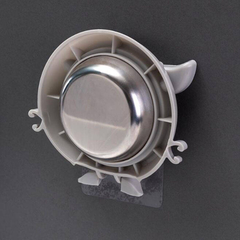 1pc Stainless Steel Fish-Shaped Wall-Mounted Ashtray with Cigarette Holder Waterproof No-Drill I