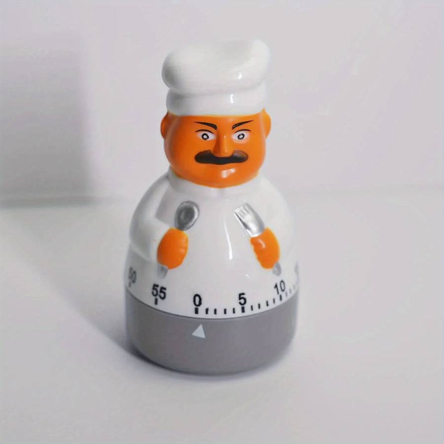 1pc Colorful Kitchen Timer Chef Timer Kitchen Timer Plastic Countdown Knife and Fork Chef Timer