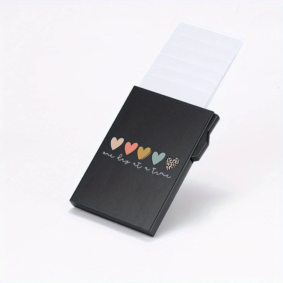 Love Series Side Push Pop-Up Wallet C Minimalist Metal Rfid Blocking Card Holder