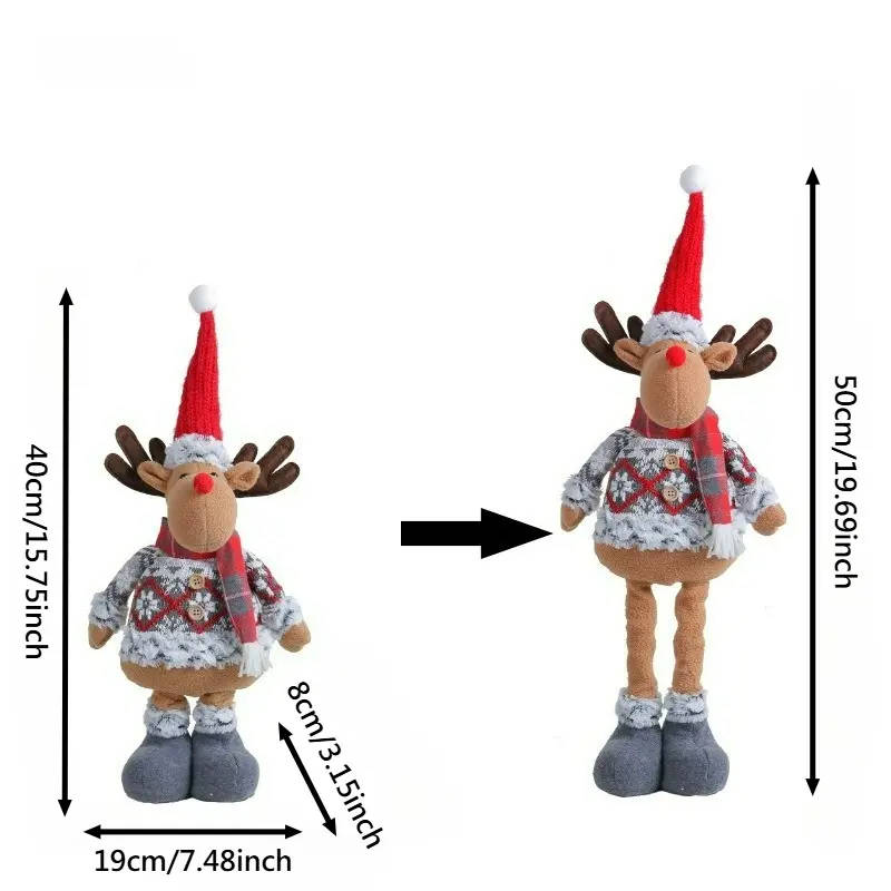 Christmas Standing Ornament With Retractable Legs 1pc
