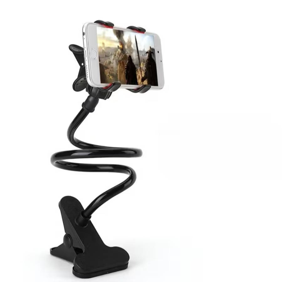 Flexible Gooseneck Phone Holder Wall Mounted Cell Phone Stand with 360 Degree Rotation