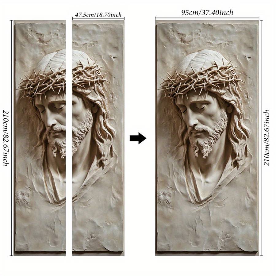 1pc 95.0x209.8cm Jesus Christian Themed Stickers