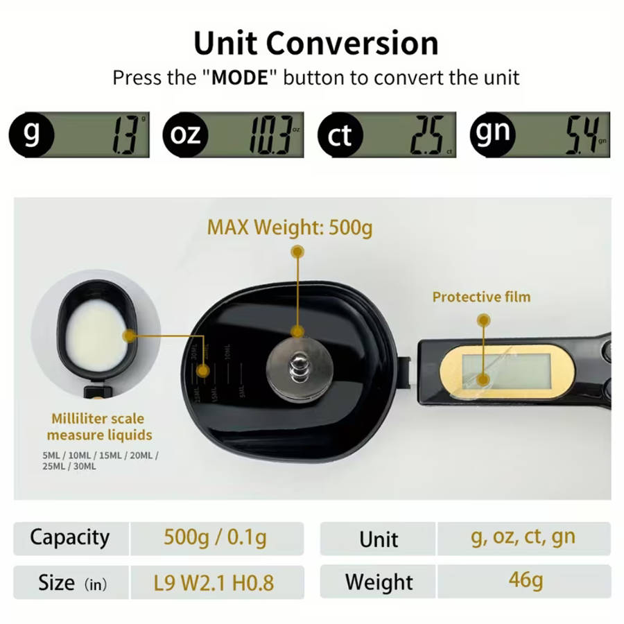 Digital Kitchen Scale Spoon