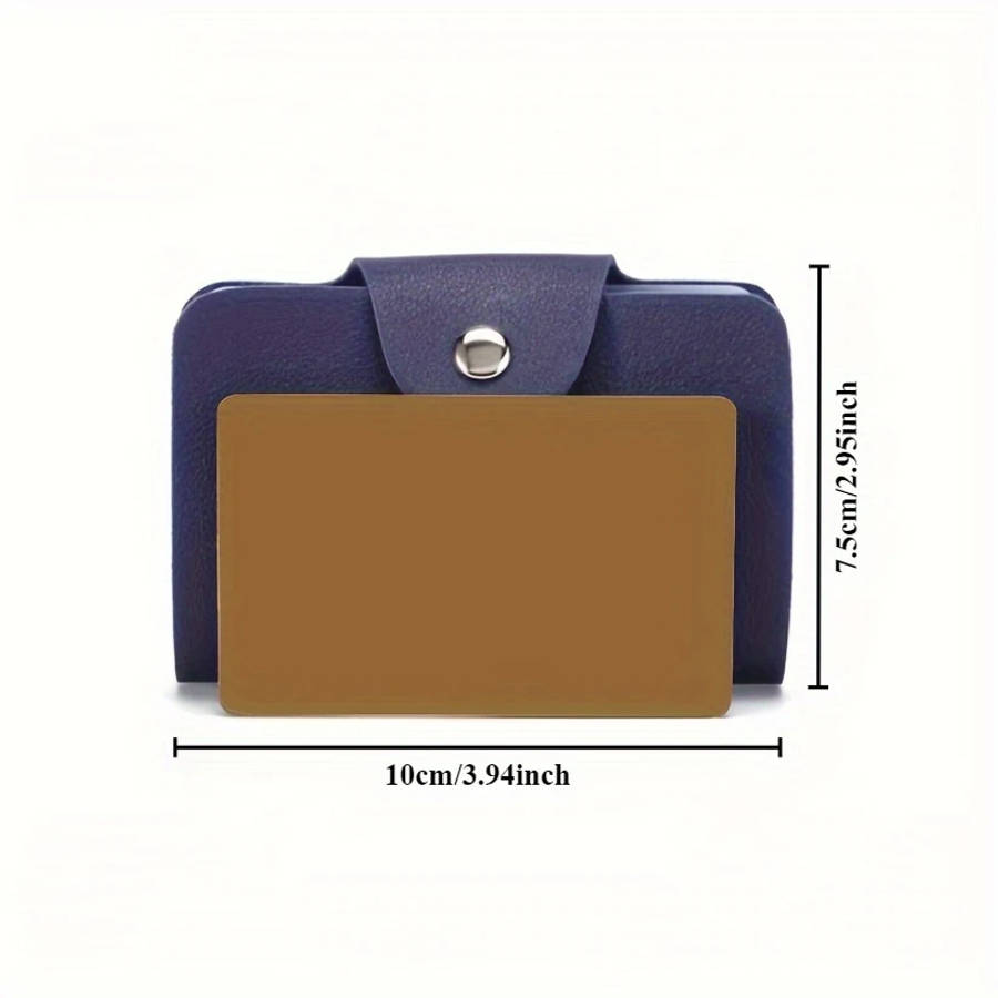 Leather Card Holder 12 Slots Bank Card Wallet Document Organizer Party Supplies No Power Require