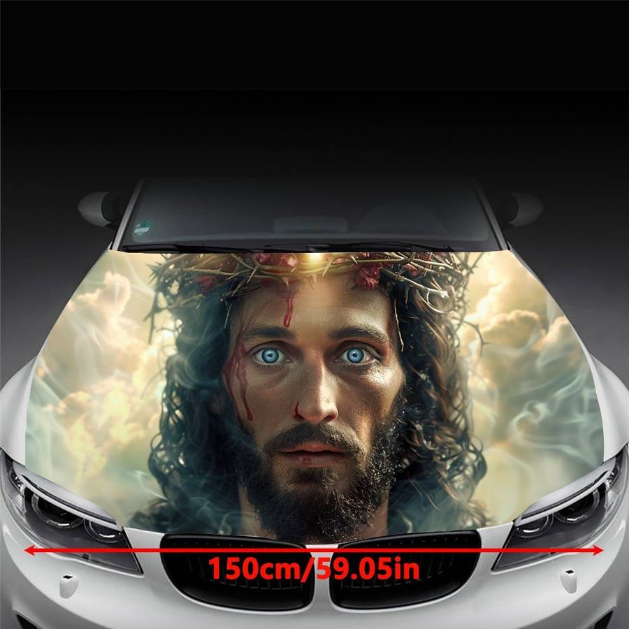 1pc Black Jesus Christian Themed Stickers