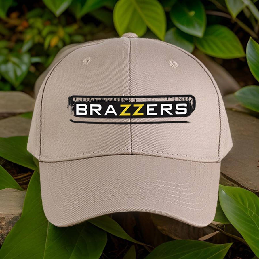 Brazzers Embroidered Trucker Hat 100% Polyester Adjustable Sun Cap Hand Washable Woven