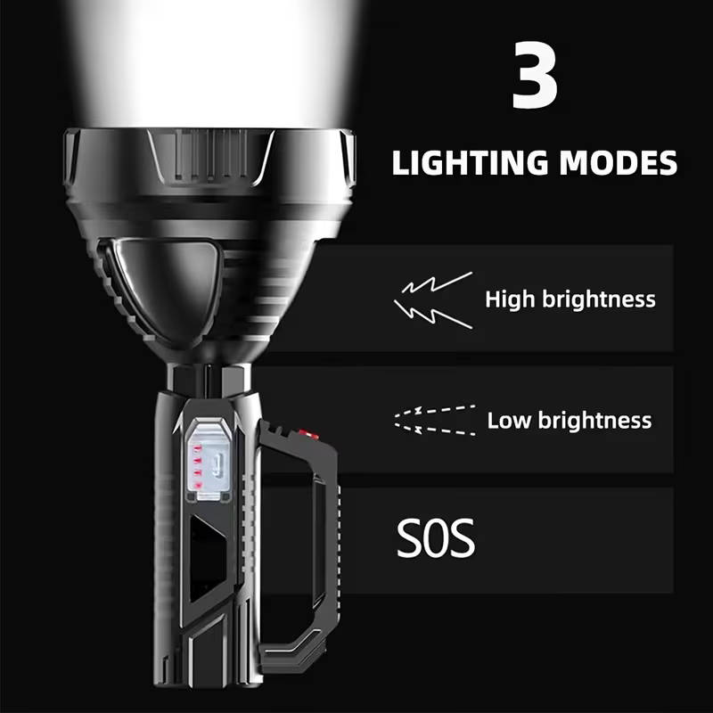 Multifunctional High Power Rechargeable LED Pistol Light