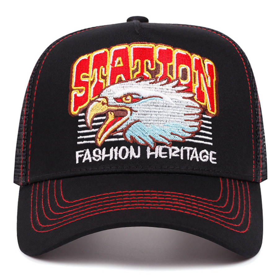 Men'S Outdoor Sports Baseball Cap Collection Multi-Color Polyester Mesh Back Eag