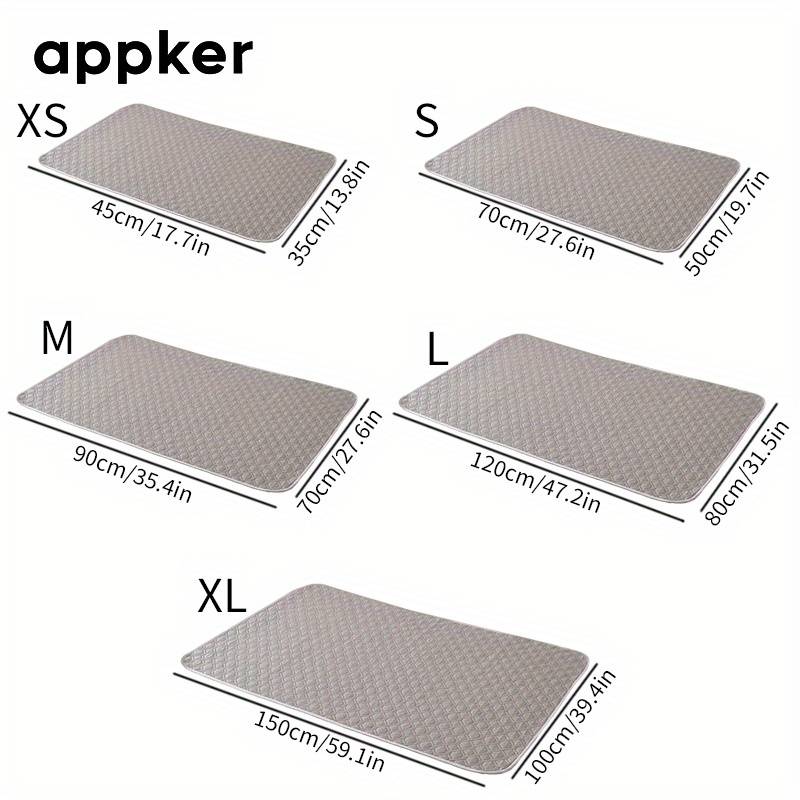 1Pc Diaper Smoke Gray Size 45X35Cm  17.72X13.78Inch