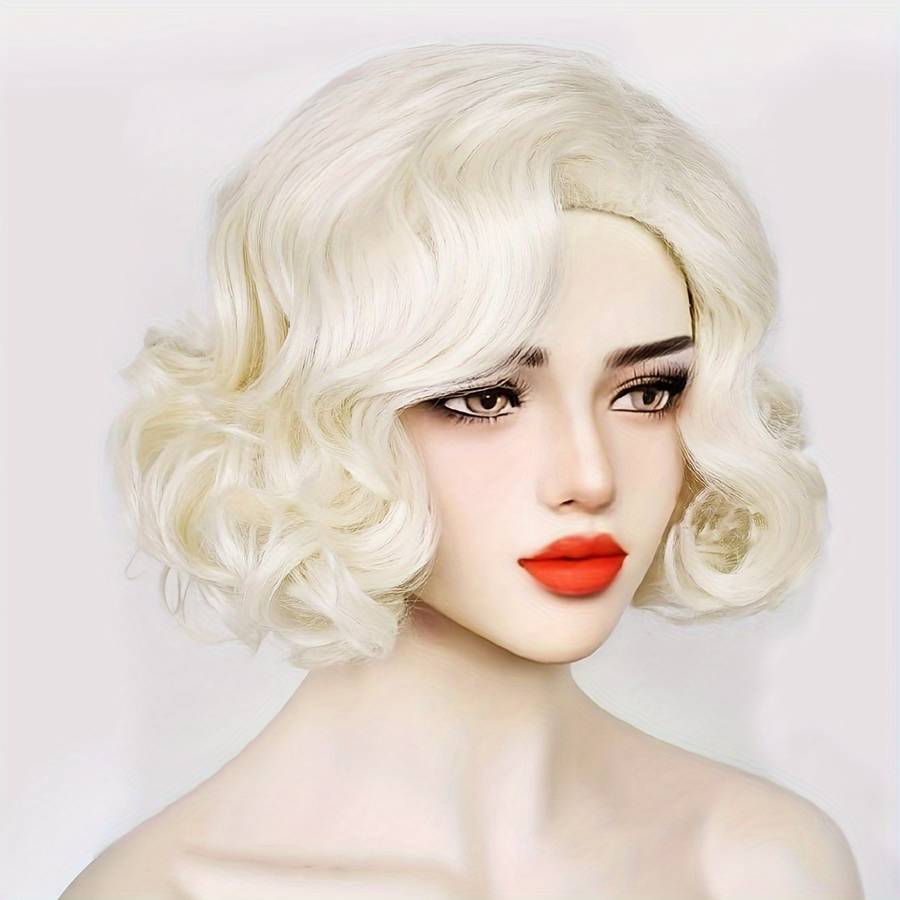 1Pc Blonde 25.4cm Fashion Design Wig