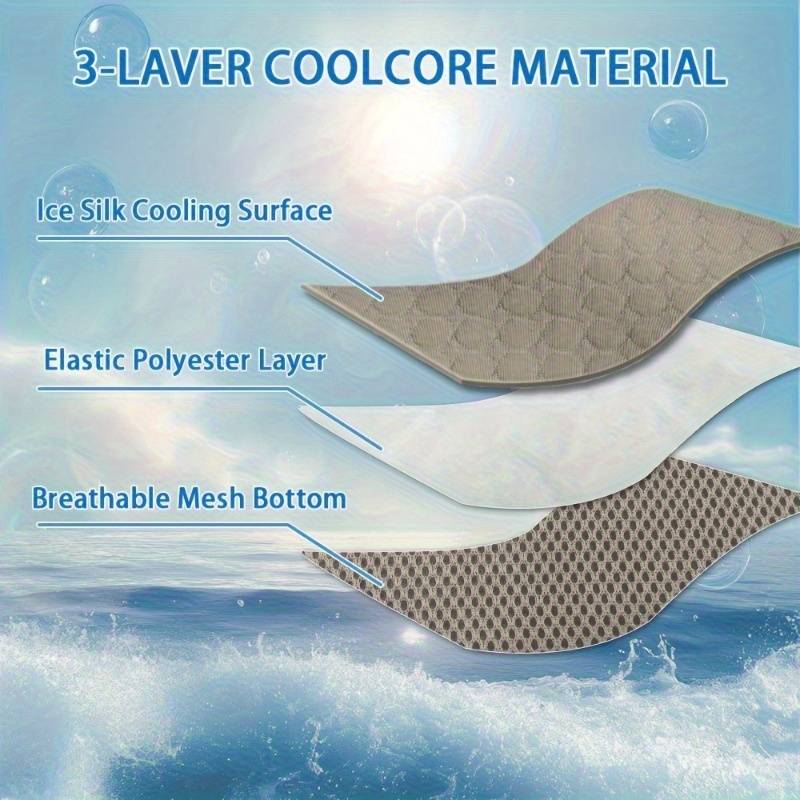 1piece Ice Sliky Fiber Fabric Cooling Mat Coffee Color Cooling Pad