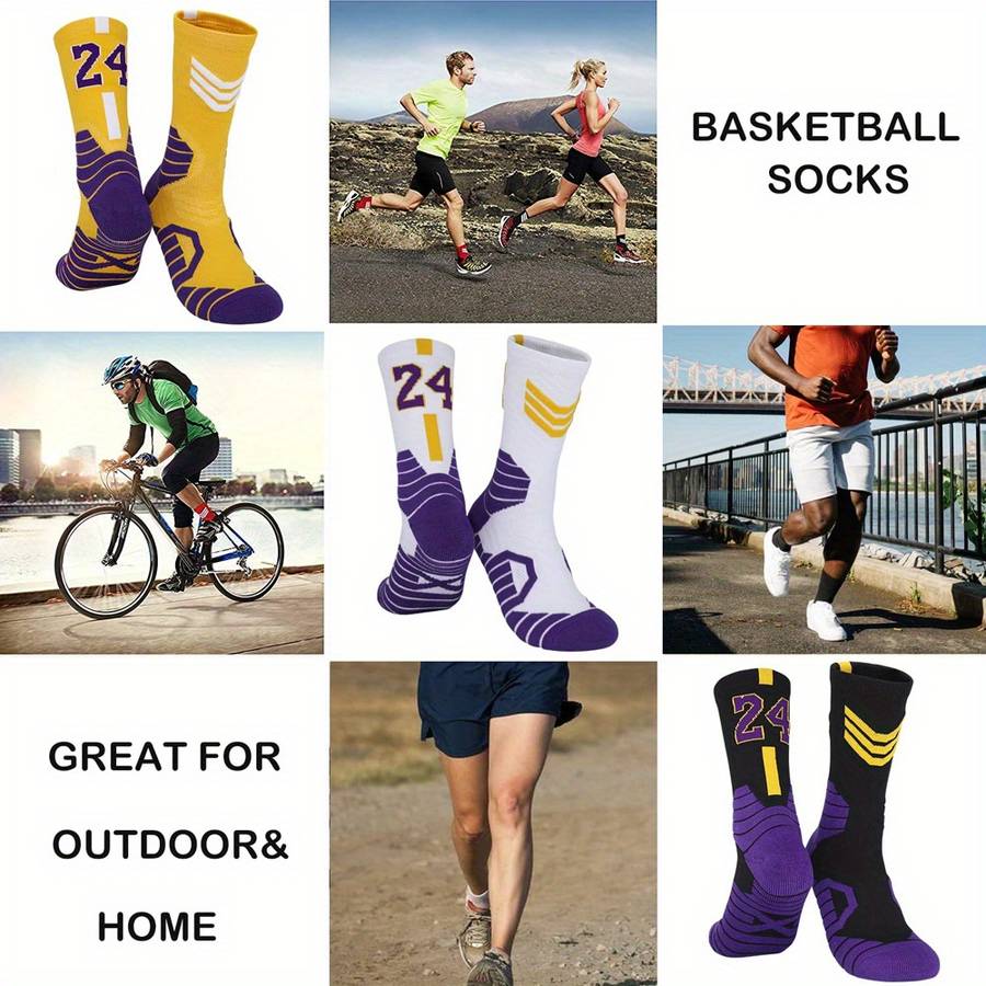 1 Pair Purple One Size Socks