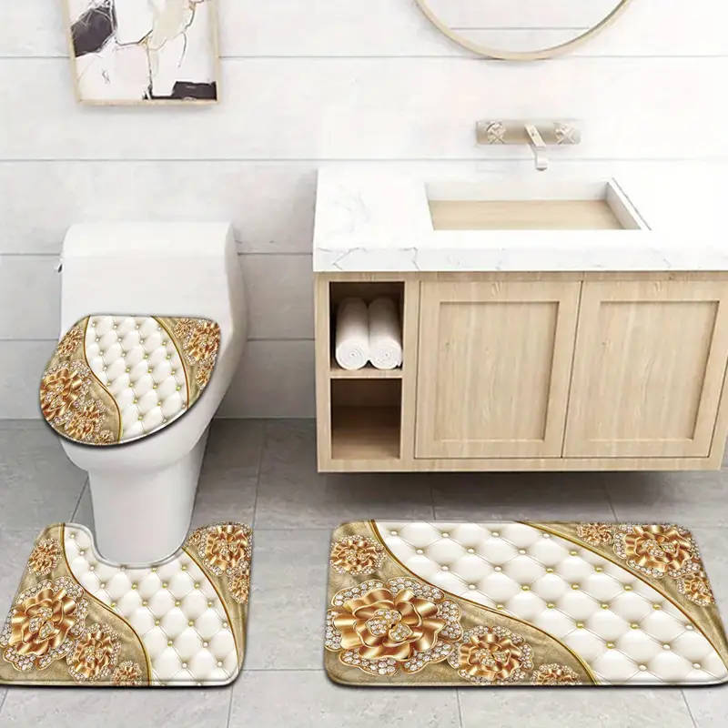 3-Piece Nordic Style Bathroom Mat Set