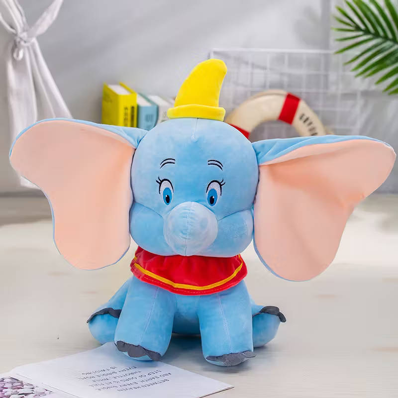 Blue Dumbo Plush Toy With Red Scarf
