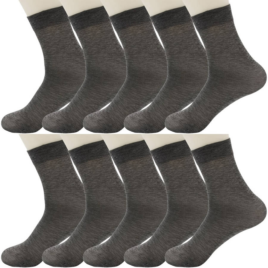 10 Pairs Black One Size High Elastic Socks