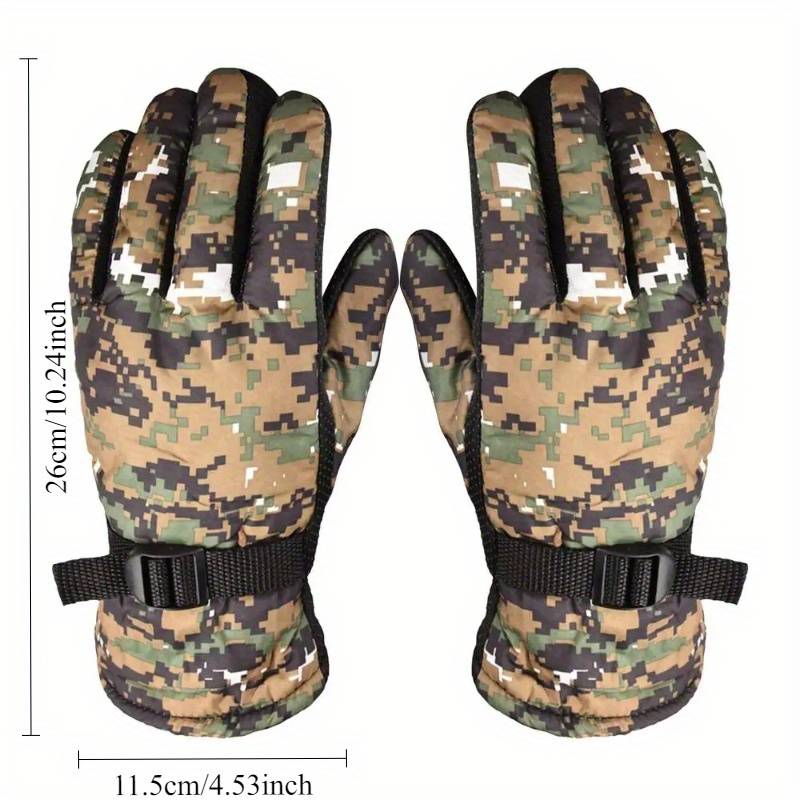 1 Pair Camouflage Grey Warm Gloves