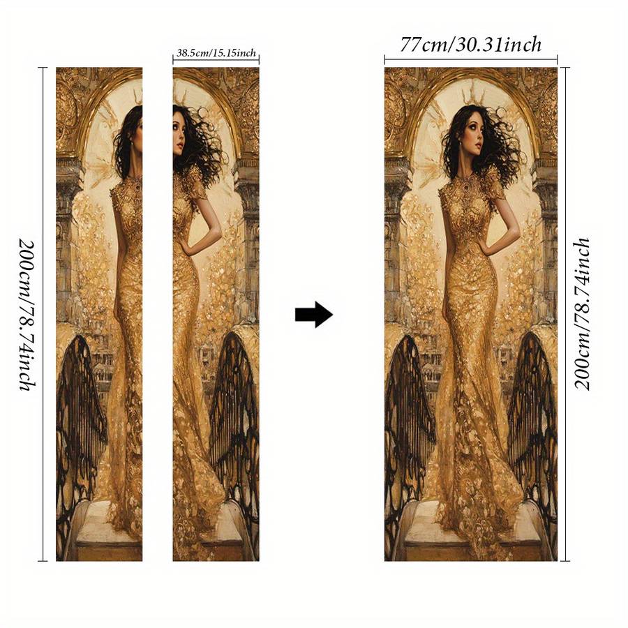 1Pc 95.0x209.8cm Door Window Sticker