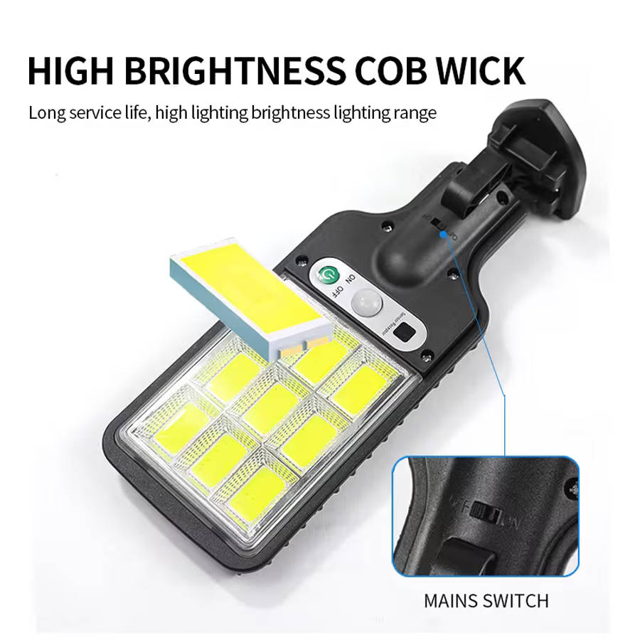 Solar Outdoor LED Street Light Motion Sensor Wall Mount Security Lamp