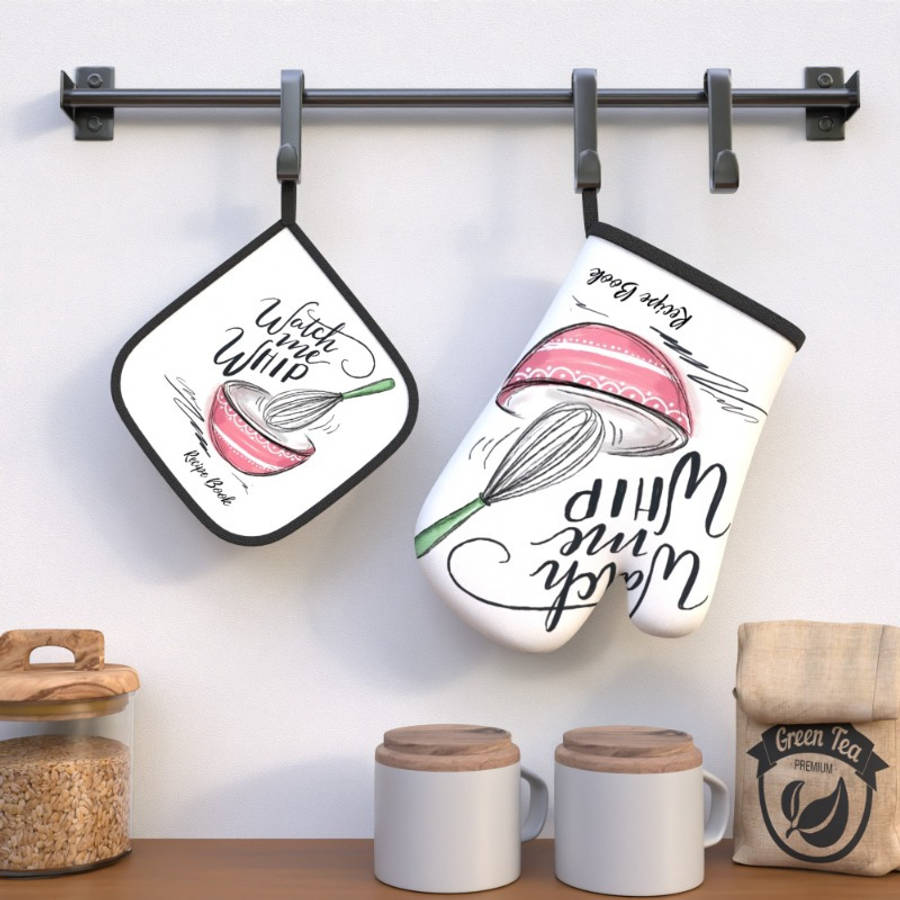 2Pc Heat Resistant Oven Mitts And Potholders