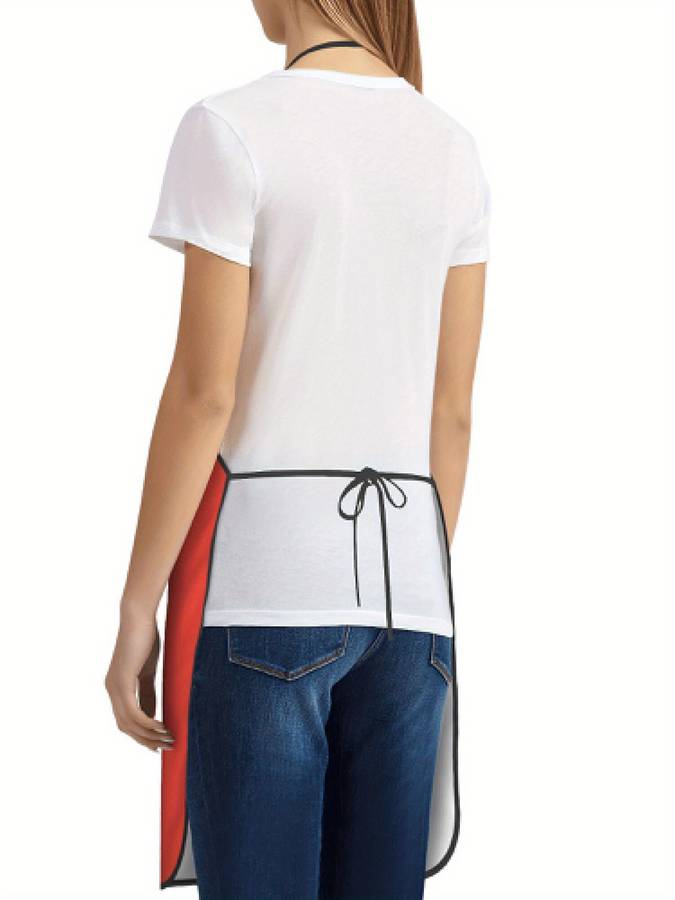 1pc African-Inspired Vintage Apron 100% Polyester Woven Fabric 190g m? Slight Stretch Patterned