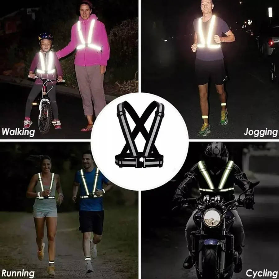 1pc Adjustable Outdoor Vest with Reflective Belt for High Visibility Lightweight And Comfortable