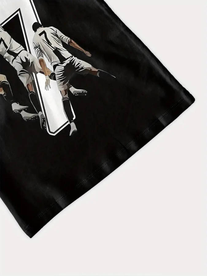 Kids Soccer T-Shirt, Crew Neck - Size: 9-10Y