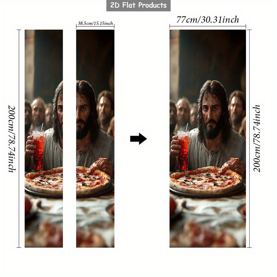 1pc 95.0x214.88cm Jesus Christian Themed Stickers