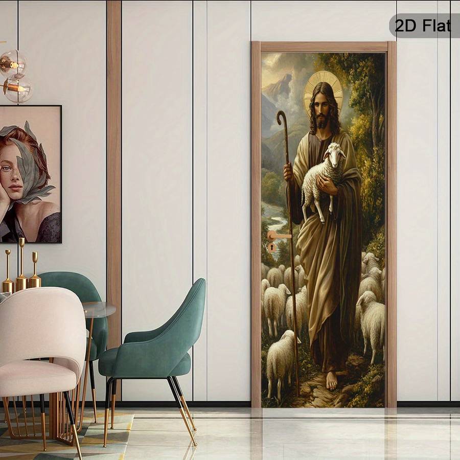 1pc 30.3x78.7 inches   77x200 cm   Jesus Christian Themed Stickers
