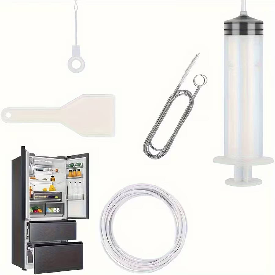 5Pcs Refrigerator Drain Unclogging Kit Reusable Cleaning Tools
