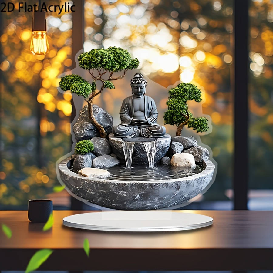 1pc 2D Flat One piece  acrylic desktop ornament elegant acrylic Guanyin