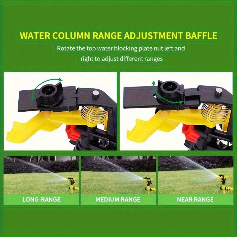 1Pc Heavy Duty Rotating Lawn Sprinkler With Adjustable Spray