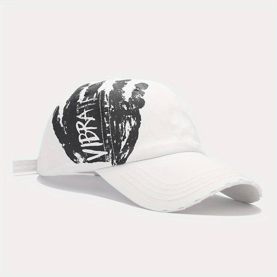 Street Style Graffiti Baseball Caps Trendy Soft-Top Curved Brim 100% Polyester Hand-Washab