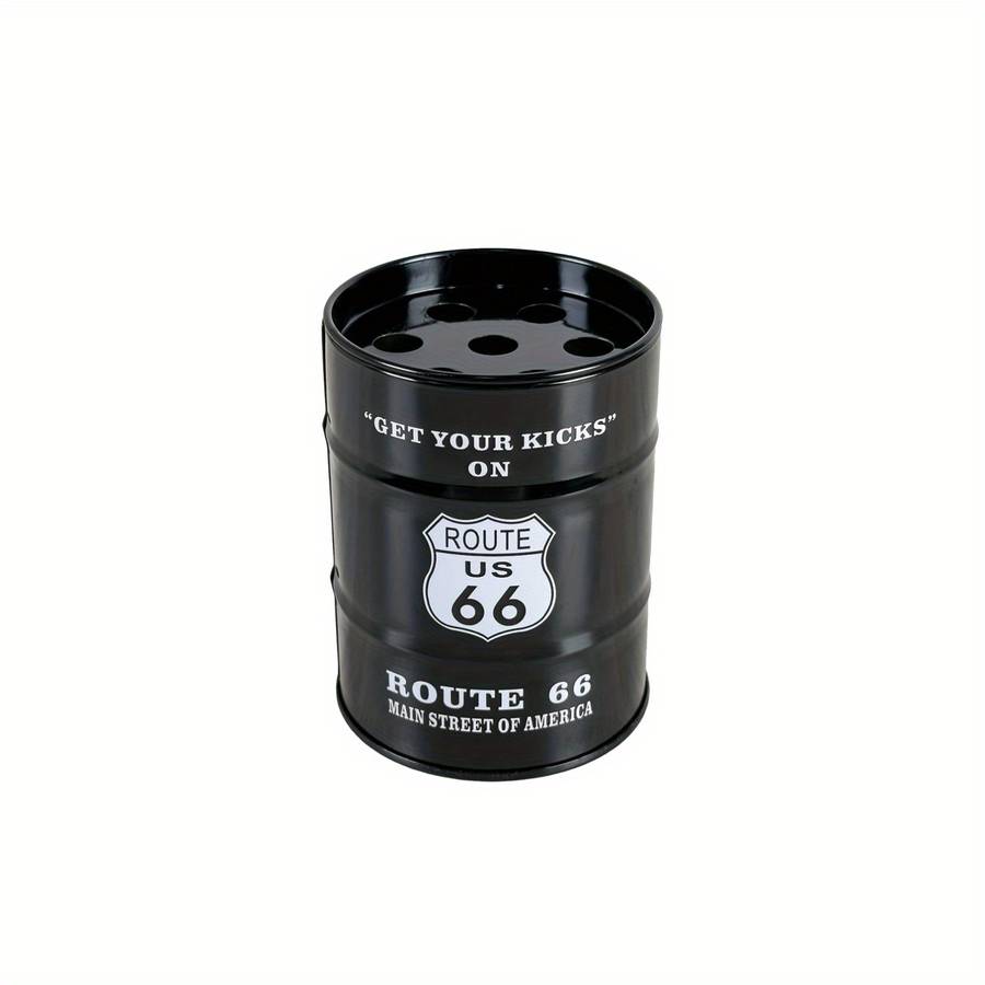 1pc Vintage Route 66 Metal Ashtray Retro Rectangular Decorative Tin with Get Your Kicks Des