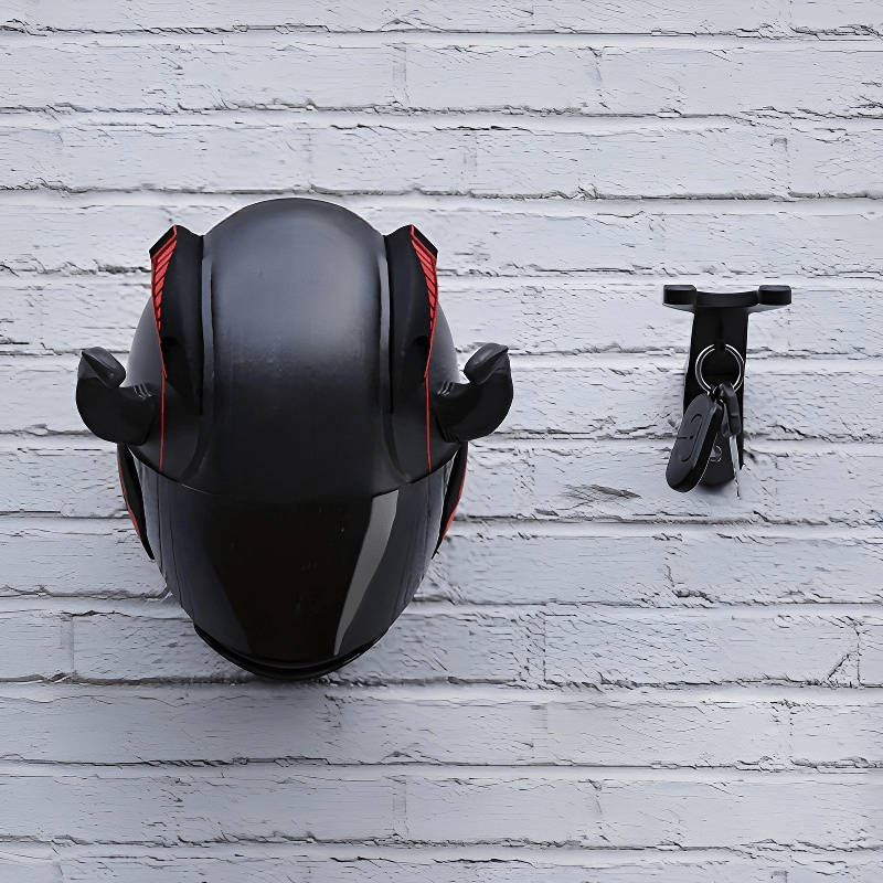 1pc Durable Unisex-Adult ABS Wall-Mounted Motorcycle Helmet Hook Rack with Key HookMultiuse Helme
