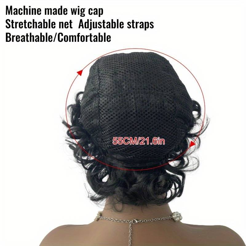 1Pc Black 40.64cm Fashion Design Wig