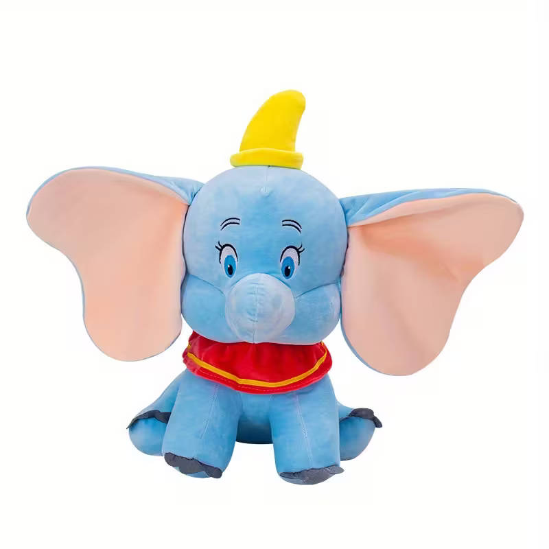 Blue Dumbo Plush Toy With Red Scarf