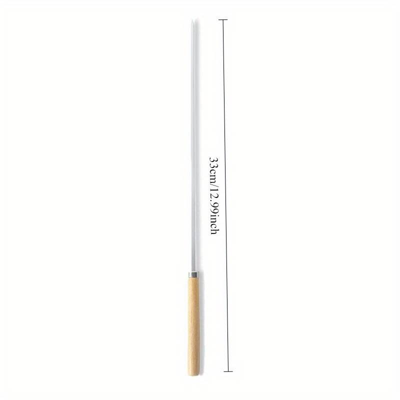25pcs of stainless steel wood handle barbecue sticks 3.96 meter is very suitable