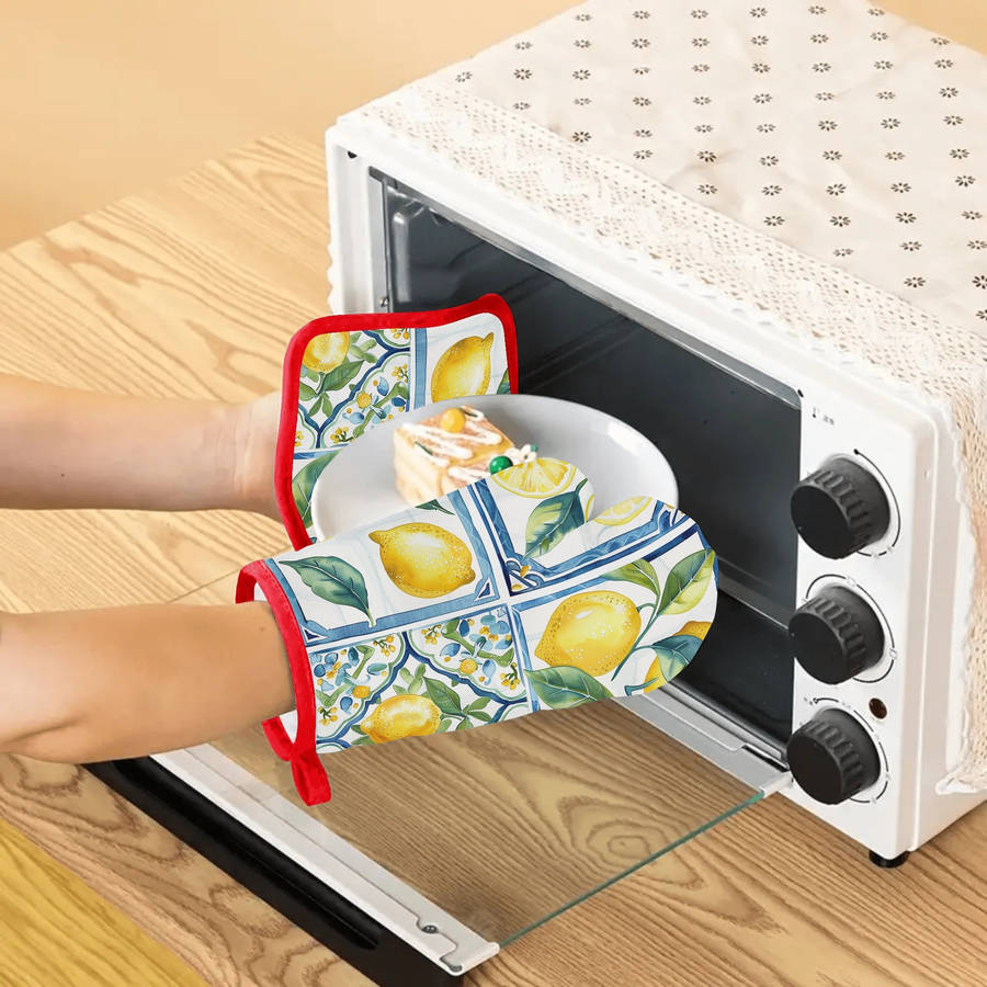 2pcs Lemon Fresco Oven Mitts