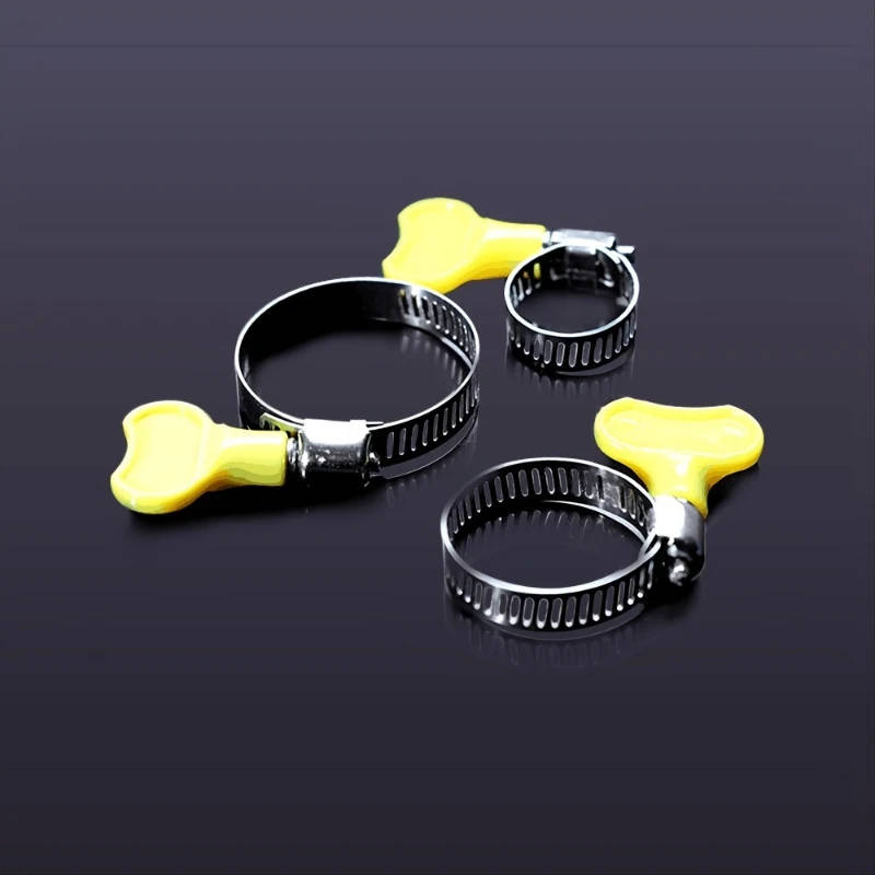 8-Pack Adjustable Pipe Clamps, Durable Stainless Steel & Aluminum, PVC Material, Safety Clamp for Pi