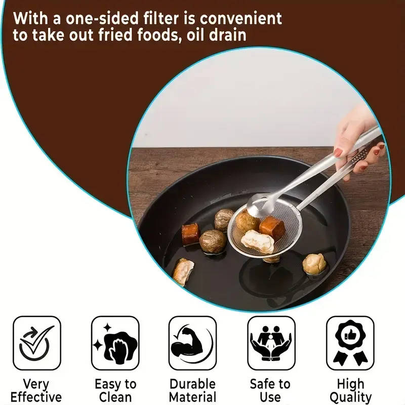 1 Piece Stainless Steel Tongs] Stainless Steel One Piece of Tongs | Versatile And Easy-To-Clean Tool